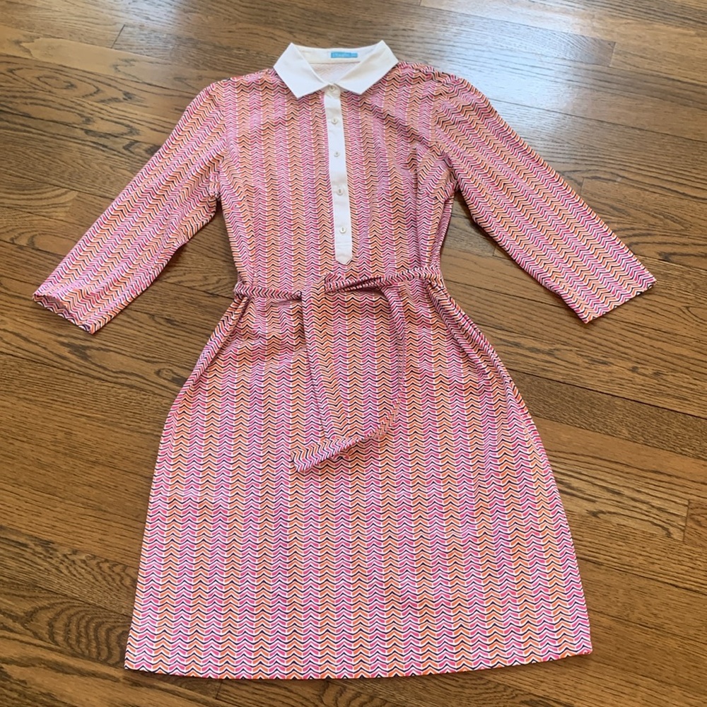 J. McLaughlin belted Jersey shirtdress, L